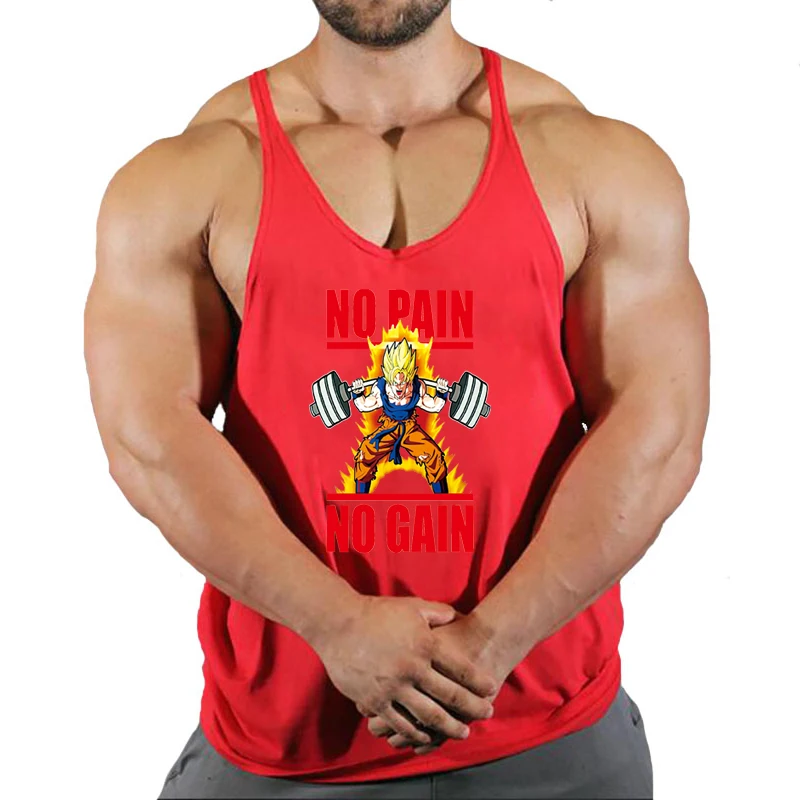 Summer Y Back Gym Stringer Tank Top Men Cotton Clothing Bodybuilding Sleeveless Shirt Running Vest Muscle Singlets Workout Tank