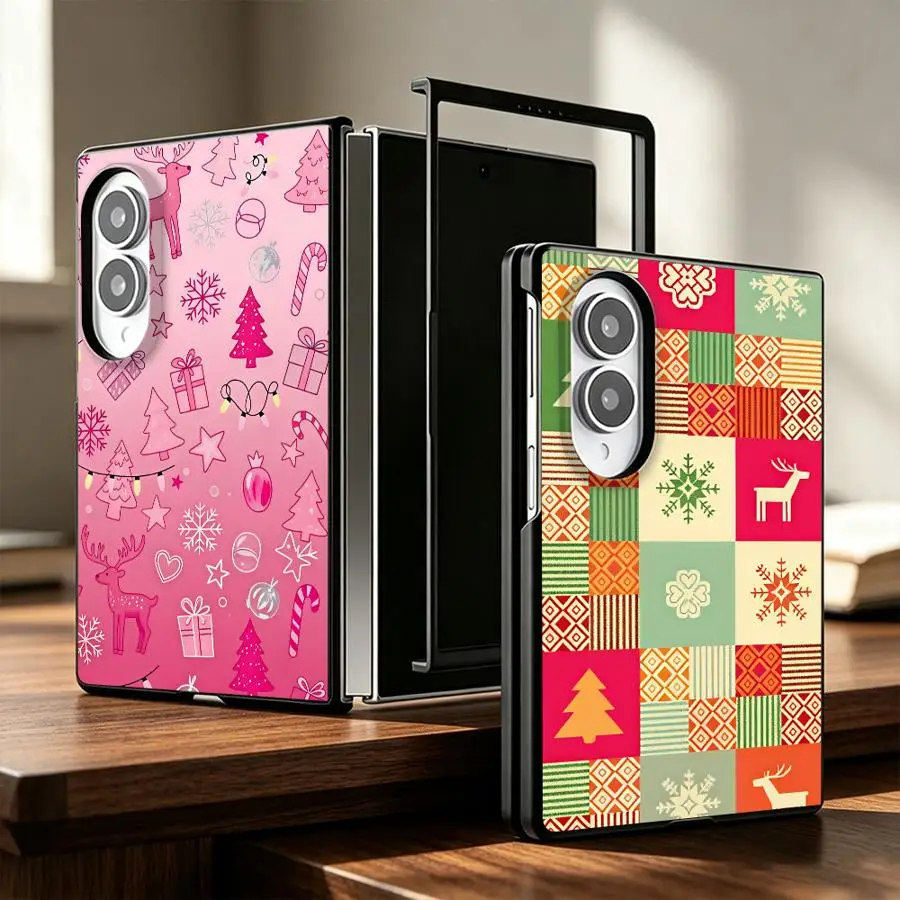 Case for Samsung Galaxy 8 Z Fold8 Wide ZFold8 Ultra Z Fold 8 Phone Shell Patchwork Reindeer
