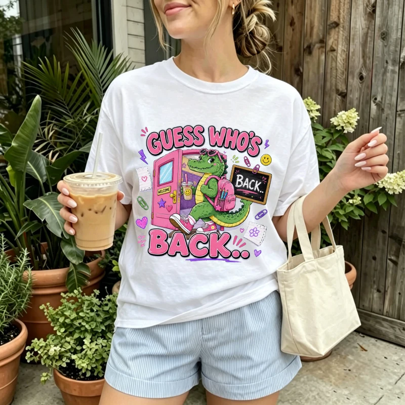 Funny Back To School Teacher Shirt Cute Animal School T-Shirt First Day of School Tee Aesthetic Clothes