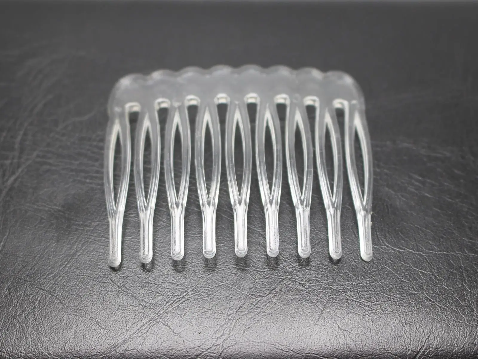 50 Clear Plastic Smooth Hair Clips Side Combs Pin Magic Grip Hair Pin 46mm