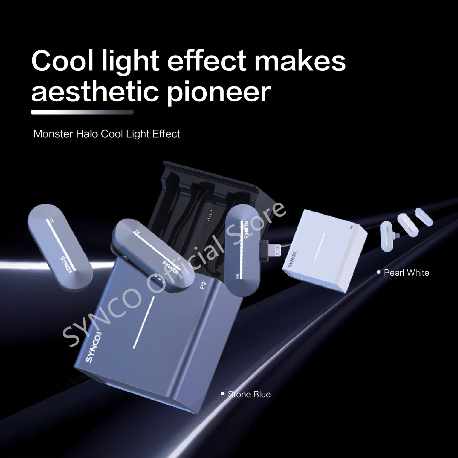 Synco-P2S Microfone sem fio, Tipo C, Profissional, Transmissão ao vivo, Jogos, Gravação, Entrevista, Vlog, Estúdio