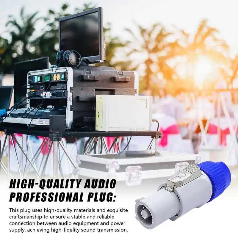 3 เสา Speakon Plug ประณีต Audio Power Plug สายลําโพงเชื่อมต่อมัลติฟังก์ชั่น 3 Pin Audio Video Connector 3 เสาปลั๊ก