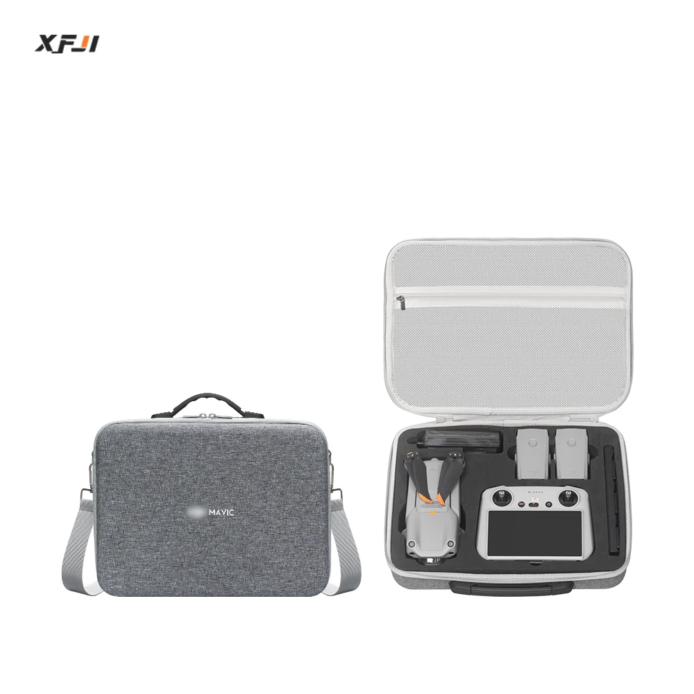 

XFJI Carrying Case for DJI Air 2/2S All-in-one Storage Box Suitcase for Air 2/2S Drone Accessories PU Splash-proof Shoulder Bag