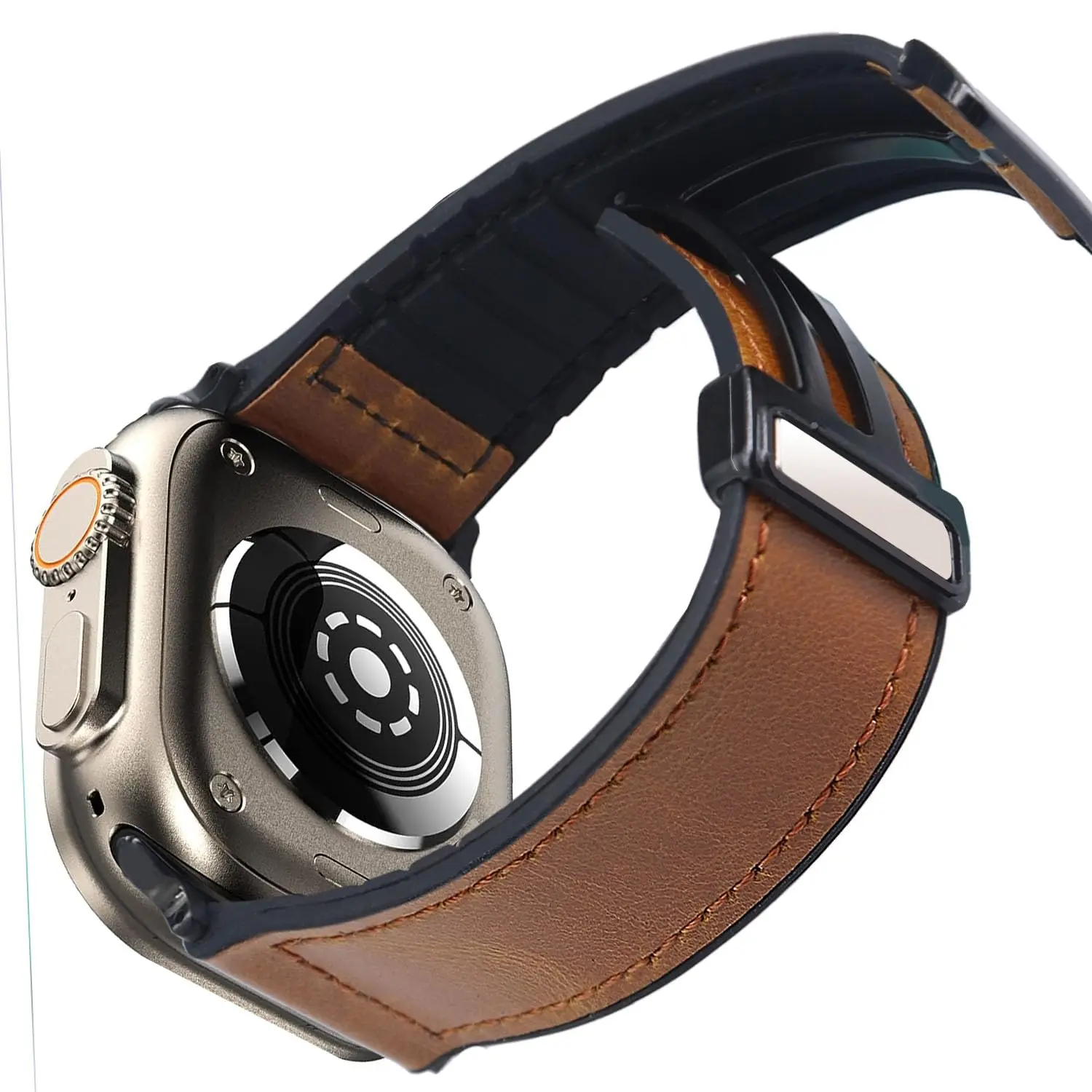 Leather Magnetic Strap for Apple Watch Bands 45mm 44mm 46mm 49mm Silicone Correa Bracelet iWatch Series SE Ultra 2 3 4 10 11 12