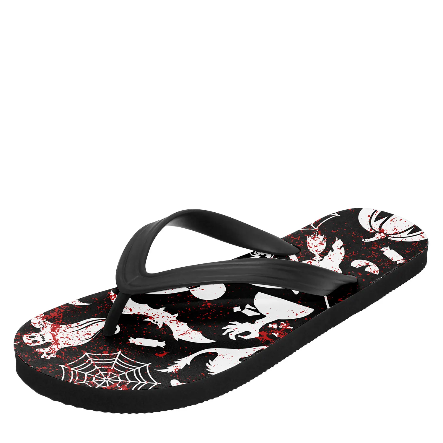 

Custom Flip Flops Personalized Skull Theme Slippers For Party Family Couple Unisex Beach Sandals With Funny Design