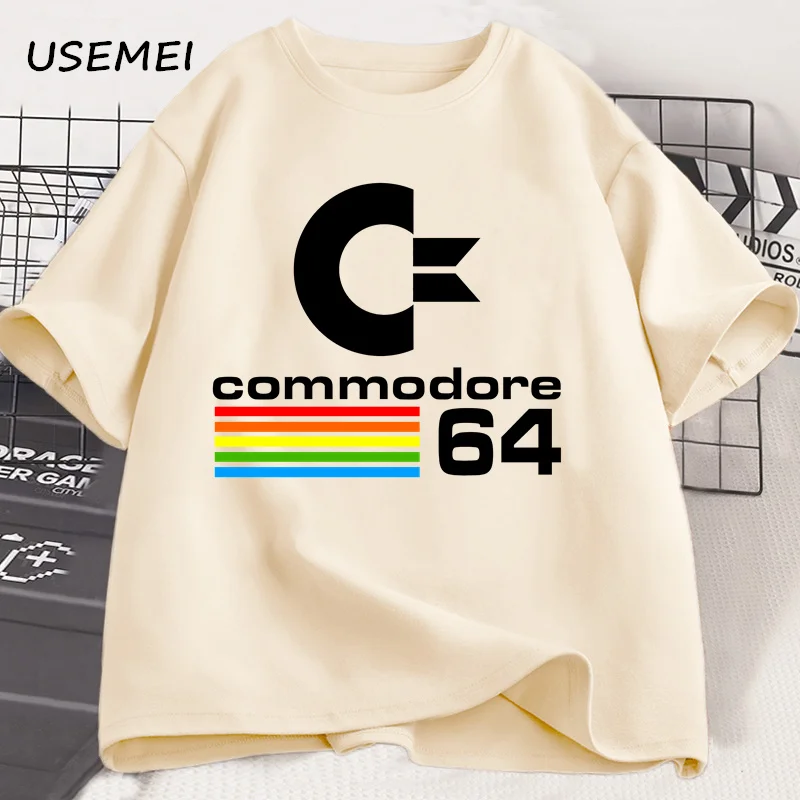 Men T-shirt Commodore 64 Printed T Shirt C64 SID Amiga Retro Cool Design Cotton Short Sleeve Tshirt Top Tee  Streetwear Clothing