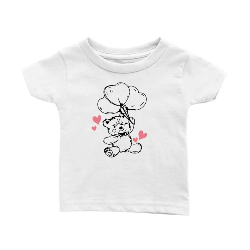 

Kawaii Cartoon Bear Crop Tops Y2K Vintage Teen Retro Streetwear 2000s Balloons Graphics Tops Short Sleeve Girl's Summer Clothes