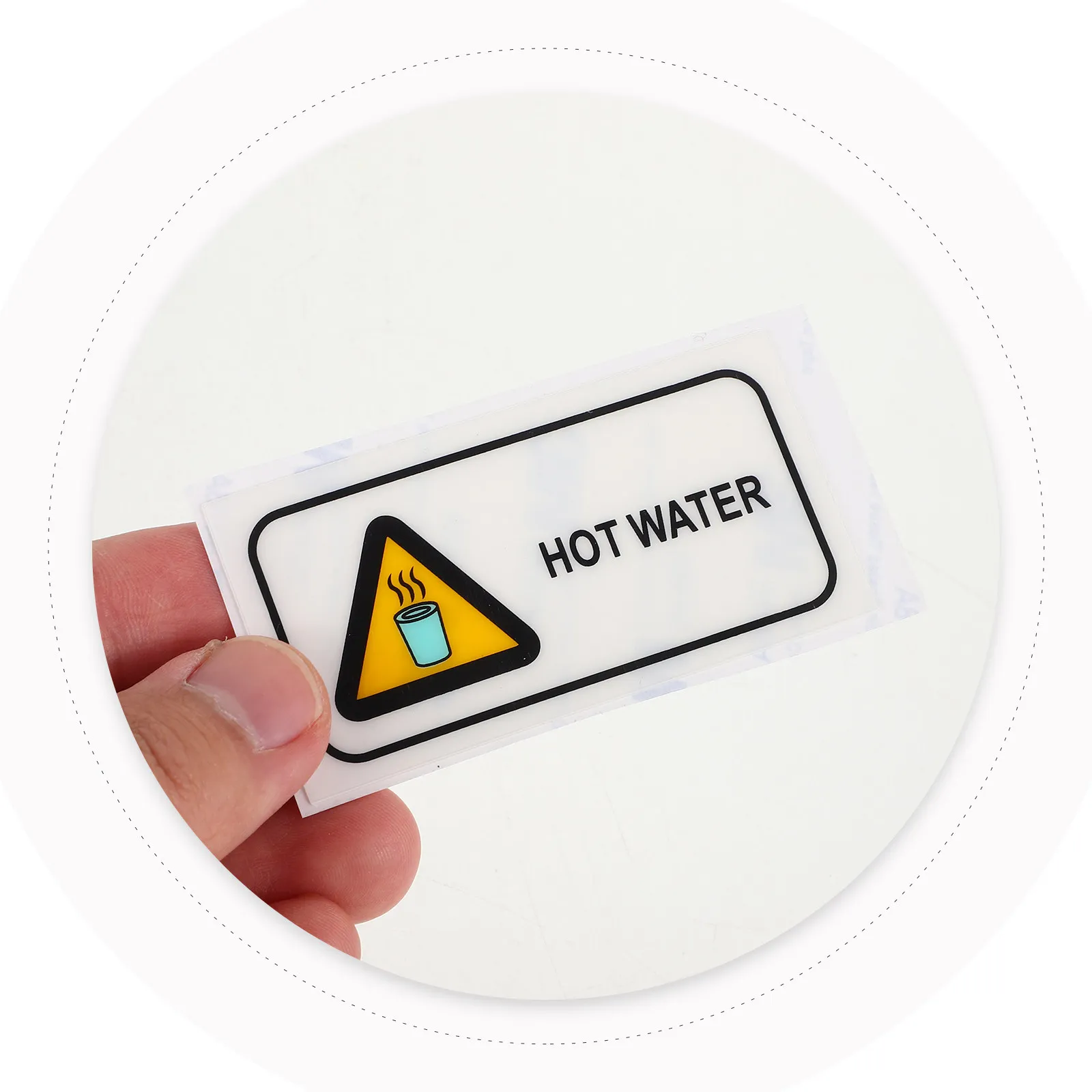 Stickers Caution Hot Water Return Sign Signs Safe Warning PET Label Safety Reflective