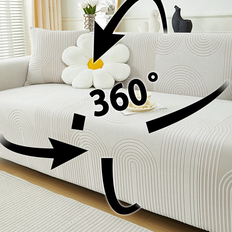 1/2/3/4 Seater Sofa Cover, Elastic All Inclusive Couch Slipcover, Non-Slip Anti-Scratch Pet-Friendly Machine Washable Furniture