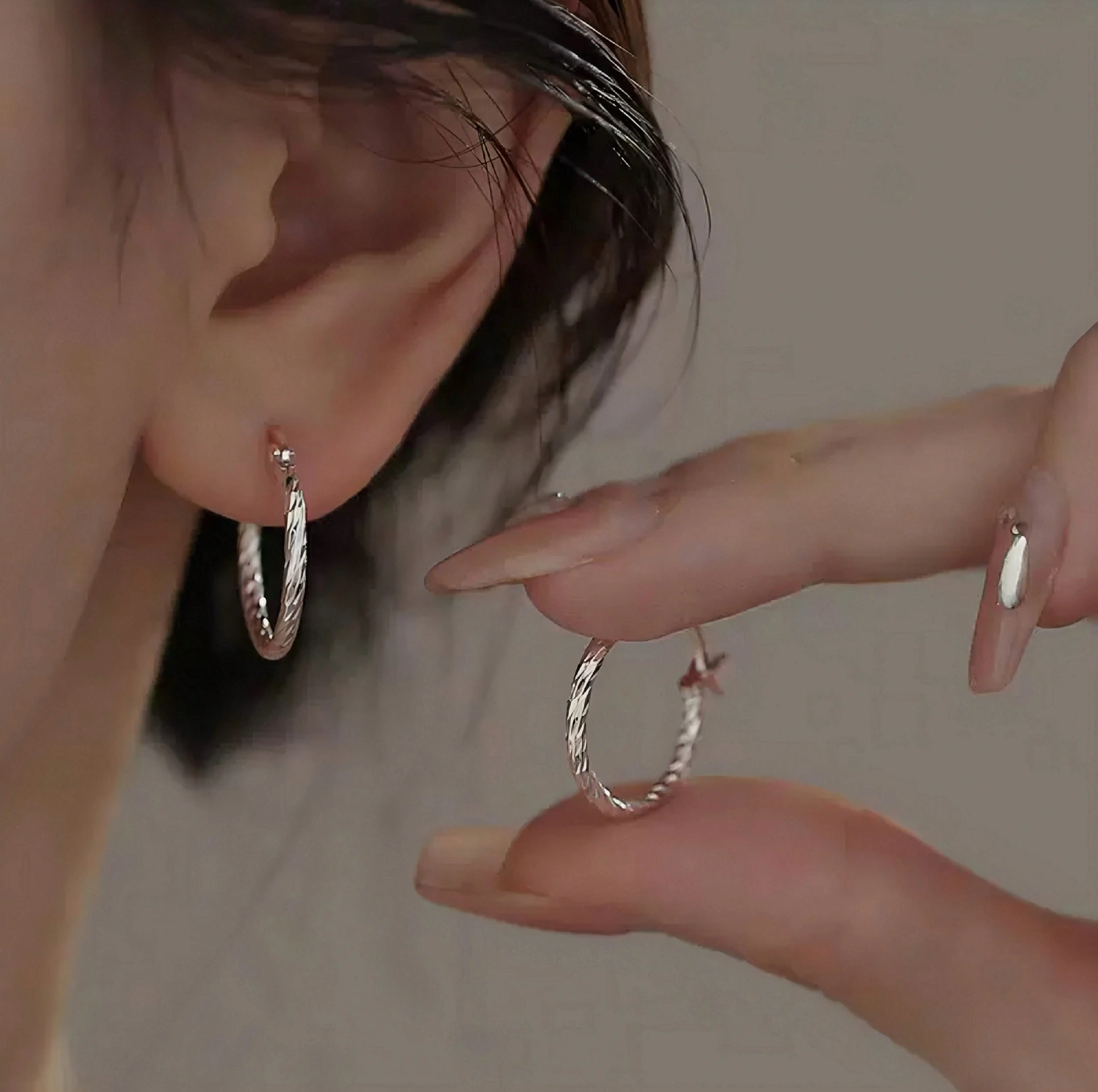 

Серьги из стерлингового серебра 925 пробы — гипоаллергенные элегантные обручи для женщин, идеальный подарок для мамы/жены/дедушки