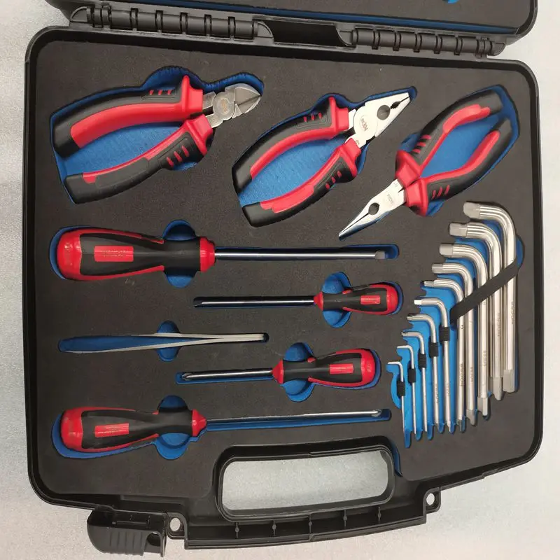 28pcs Customized OEM Stainless Steel Tools Set Hand-Power Source 100% Non Magnetic Polished Finish Various Fields Hard Case
