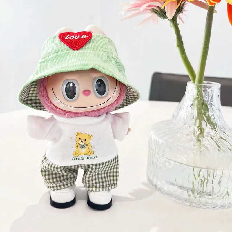 17cm Cute Mini Plush Doll'S Clothes Outfit Accessories For Korea Kpop Exo Labubu Idol Dolls Clothing DIY Kid Gift