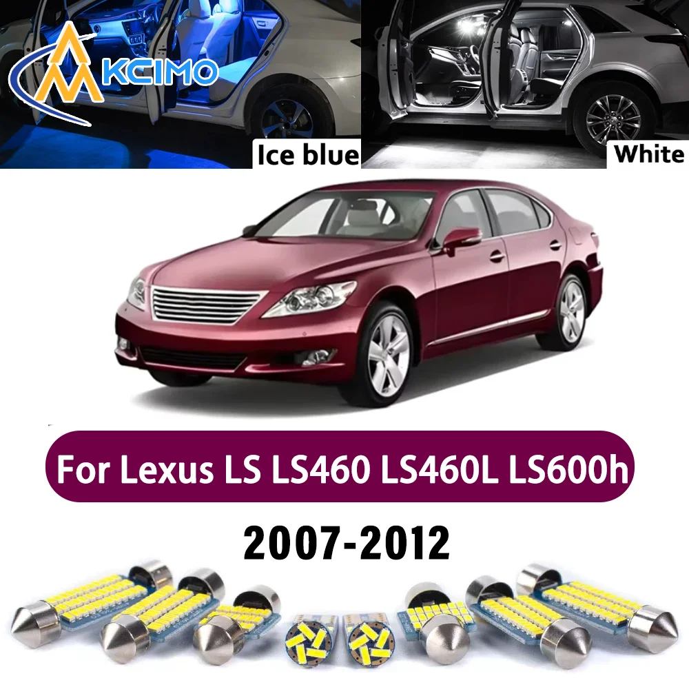 KCIMO Canbus Interior Reading Dome Vanity Light Kit For Lexus LS LS460 LS460L LS600h LS600hL 2007-2012 Premium Mirror Lights