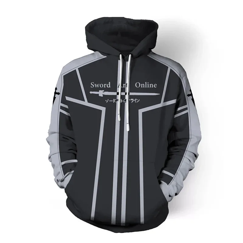 أنيمي تأثيري أنيمي السيف الفن على الانترنت ساو هوديي كيريتو كيريجايا كازوتو يوكي Asuna طباعة عادية البلوز رقيقة هوديس البريدي 72th