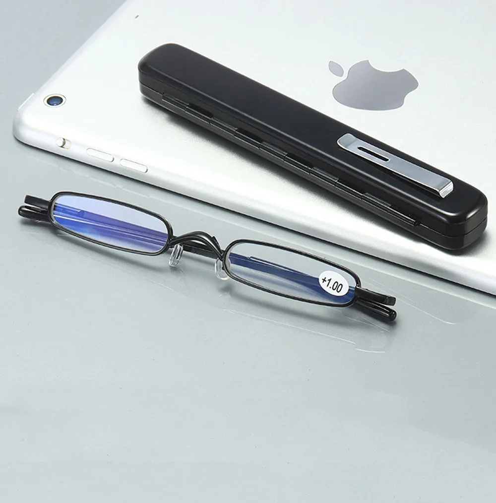 Clara VIDA Portable Superthin Reading Glasses Women Rectangle Full-rim Reading Glasses Men +0.75 +1 +1.5 +2 +2.5 +3 +3.5 to +4