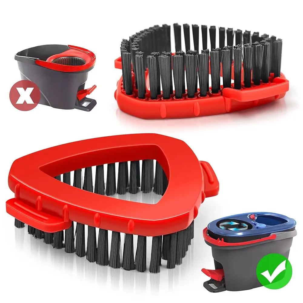 

Комплект из 2 насадок-щеток для швабры O-Cedar RinseClean 2 Tank System, сменные насадки для чистки, треугольные из микрофибры, жесткие