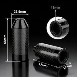 2/4Pcs Black Carbon Fiber Boot Y Splitter Audio Speaker 1 to 1 Wire Pant 17mm to 11mm Anti-interference HiFi Splitter