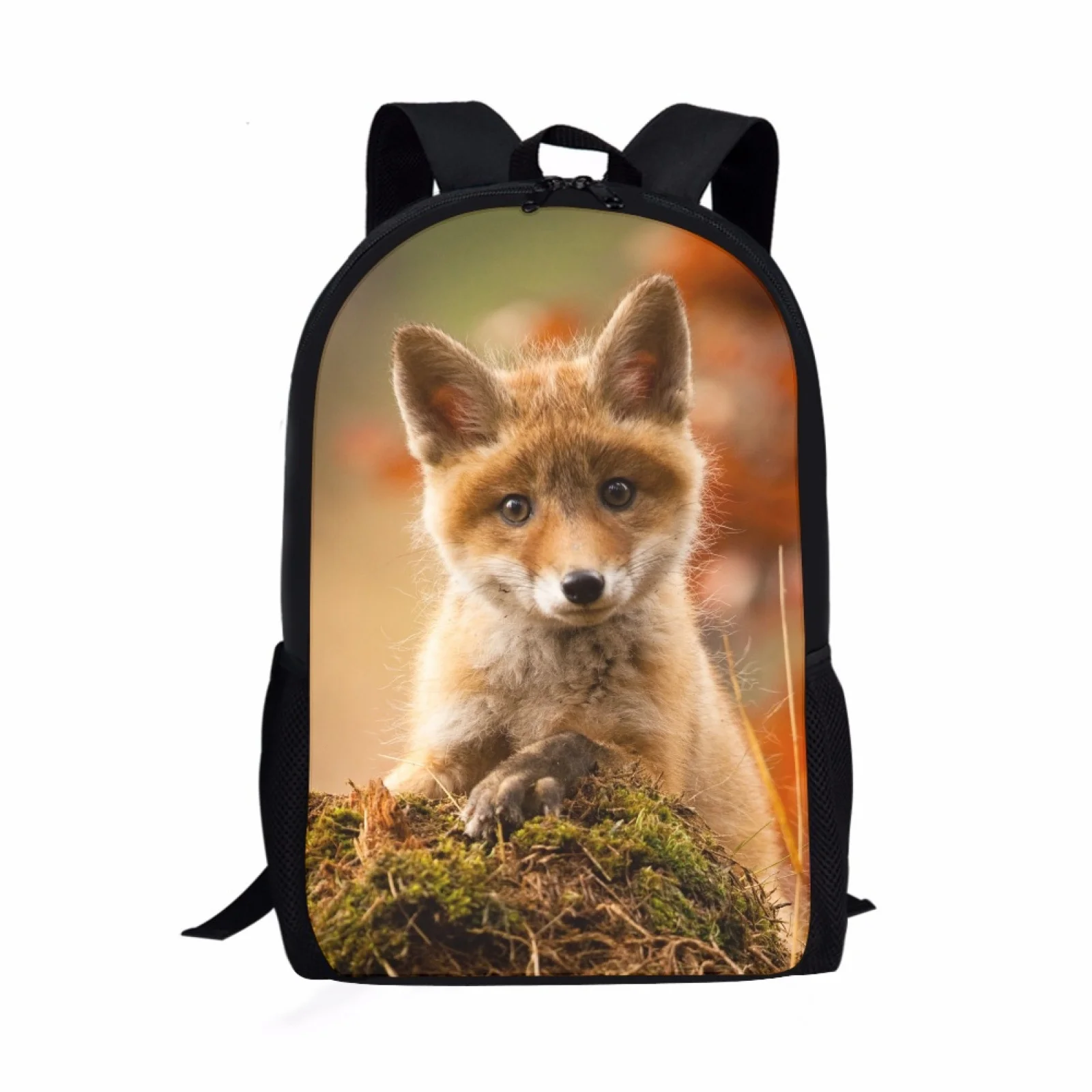 Sac à Dos avec Motif Renard 3D pour Enfant de 6 à 15 Ans, Cartable d'École pour Étudiant, Garçon et Fille, 2025, 17 Pouces