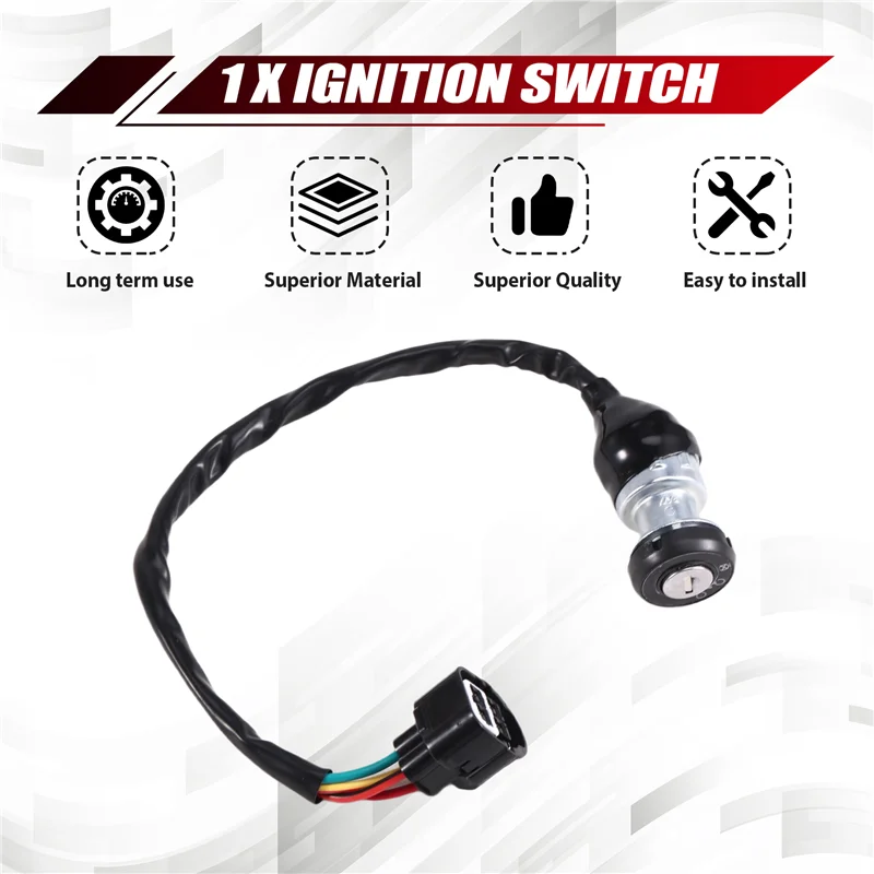 4 Wires Ignition-Switch With 2 Keys Fit For Linhai T-Boss 550 48295 ATV UTV