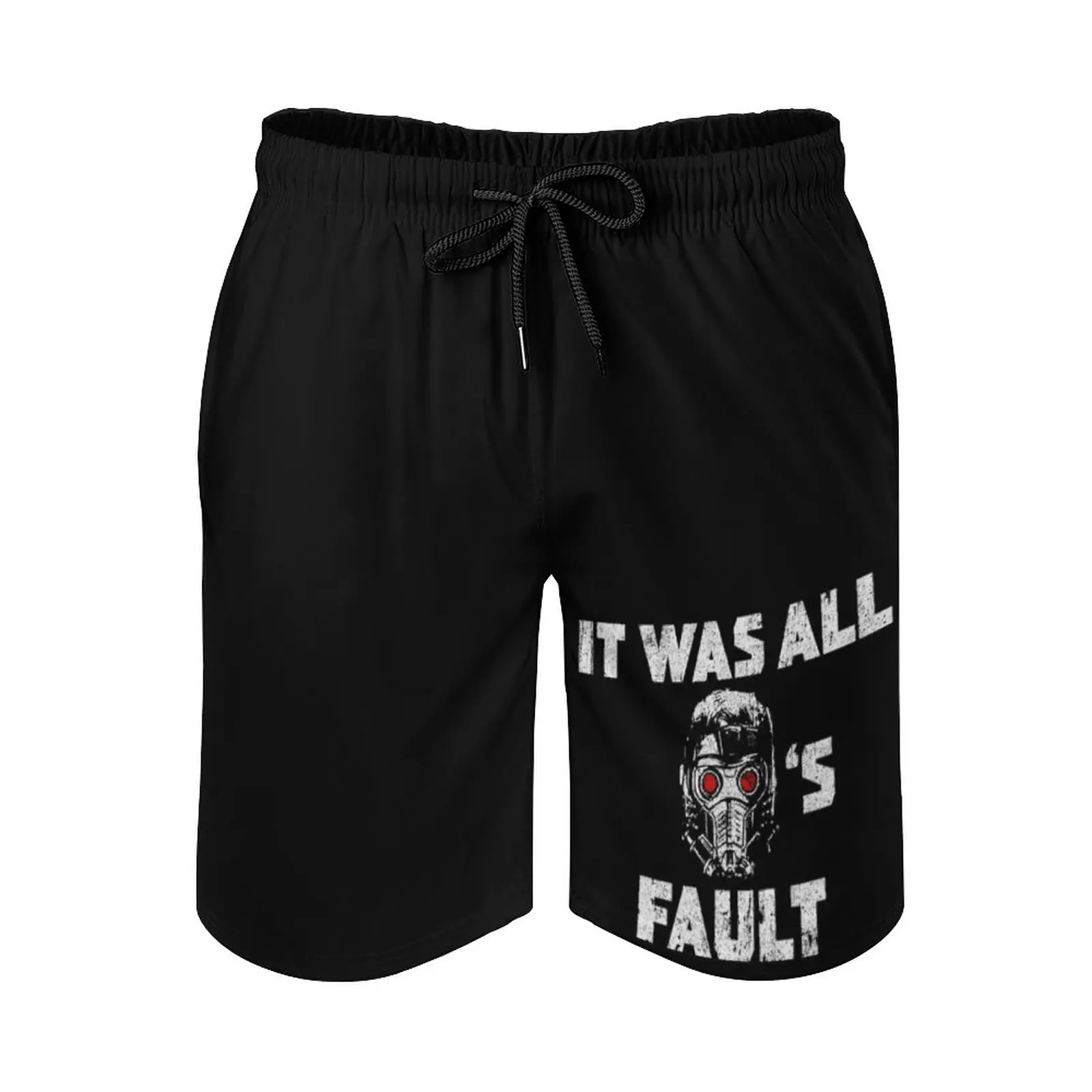 

It Was All Quill'S Fault Men's Swim Trunks Sports Shorts Beach Trunks Surfing Pockets And Mesh Lining Superhero Movie Comic