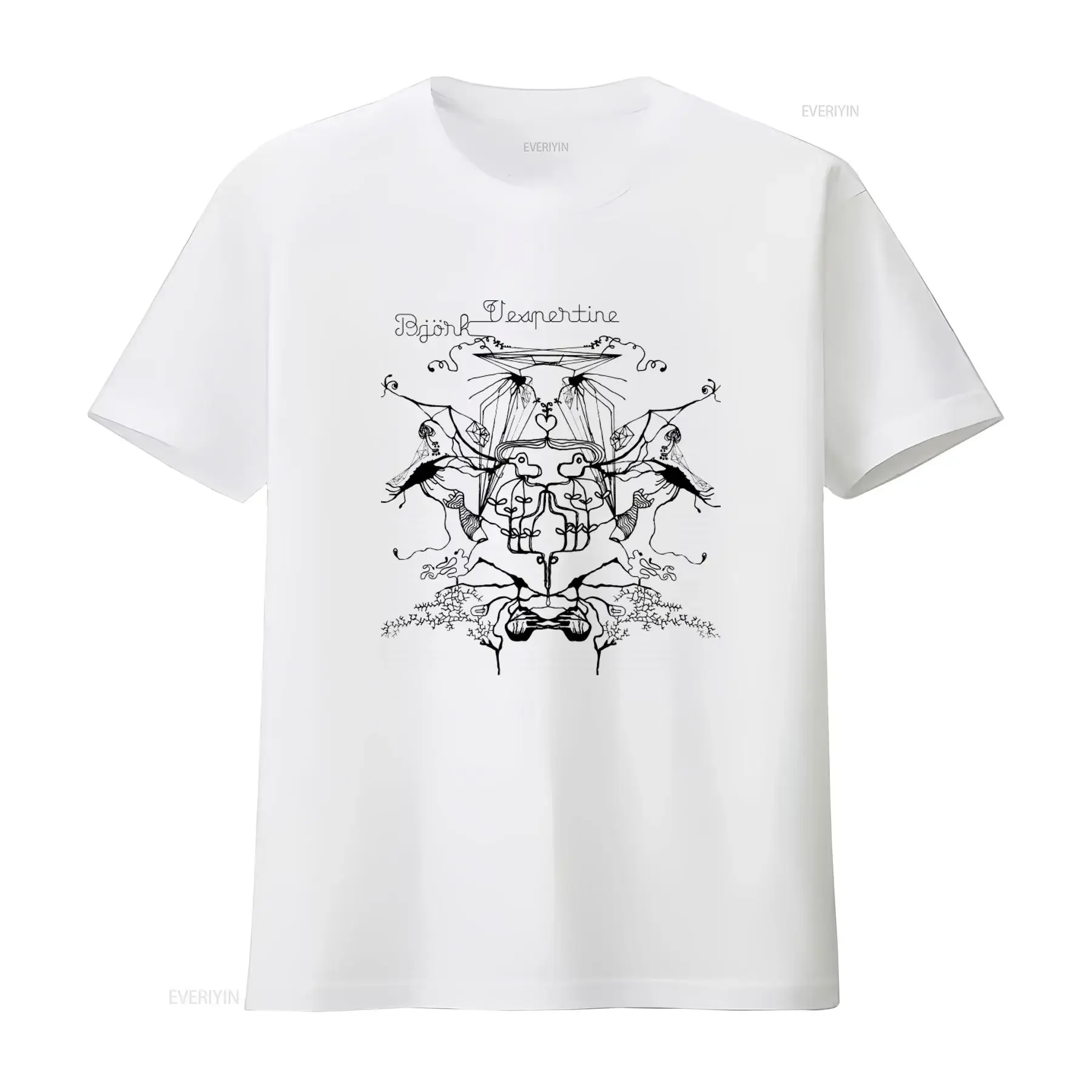 Vintage Bjork Vespertine T Shirt The Sugarcubes Retro Art Print  vintage Washed Versatile Soft Unisex designer clothes homme
