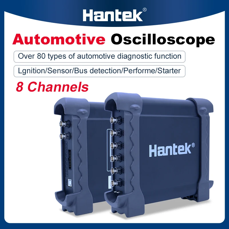 Hantek 8 Channels Digital Automotive Oscilloscope with 80 type Ignition/Sensor/Bus detection/Performe/Starter function 1008B/C