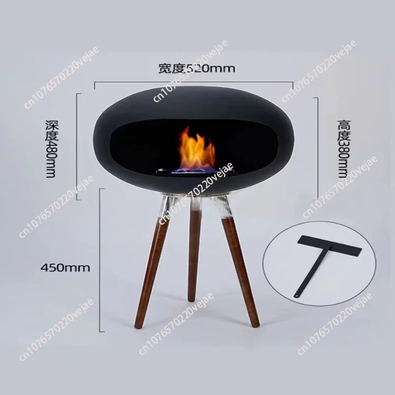 Designer Nordic Floor-standing Fireplaces Ornaments Creative Modern Home Decor Wrought Iron Art Heating Heater Fireplace
