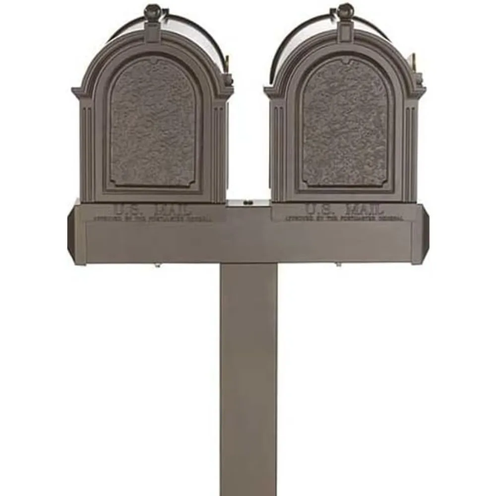 

Whitehall Dual Mailboxes and Post Package, French Bronze