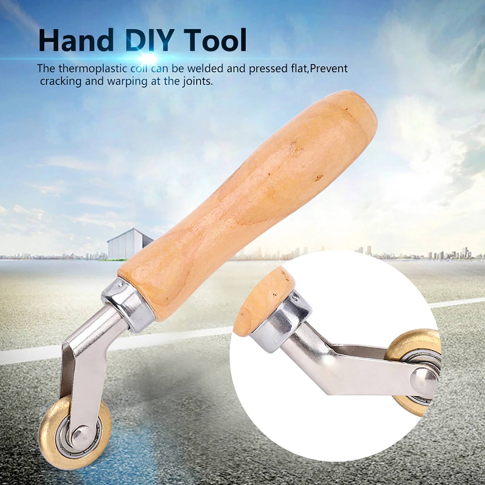 Welding Handheld Roller Waterproof Membrane Material Corner Wallpaper Seam Roller Brass Press Wheel Tool