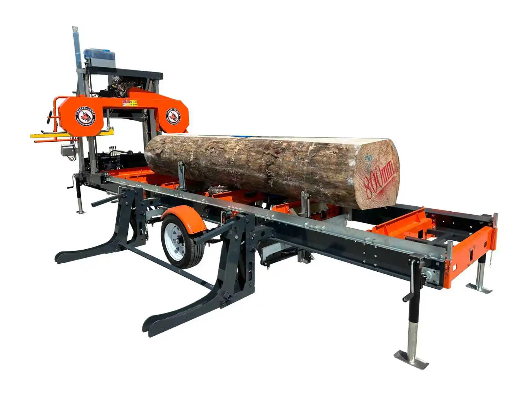 Fully-hydraulic Log System Sawmill Hydraulic Log Loader, Hydraulic Rotation Clamp, Hydraulic Side Support Band Sawmills
