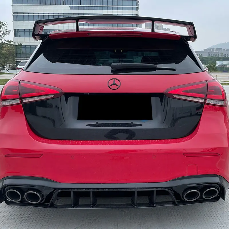 For Mercedes-Benz A-Class W177 Spoiler 2019-2022 A160 A180 A200 A250 A45 AMG 5 Door Hatchback ABS Material Plastic Rear Spoiler