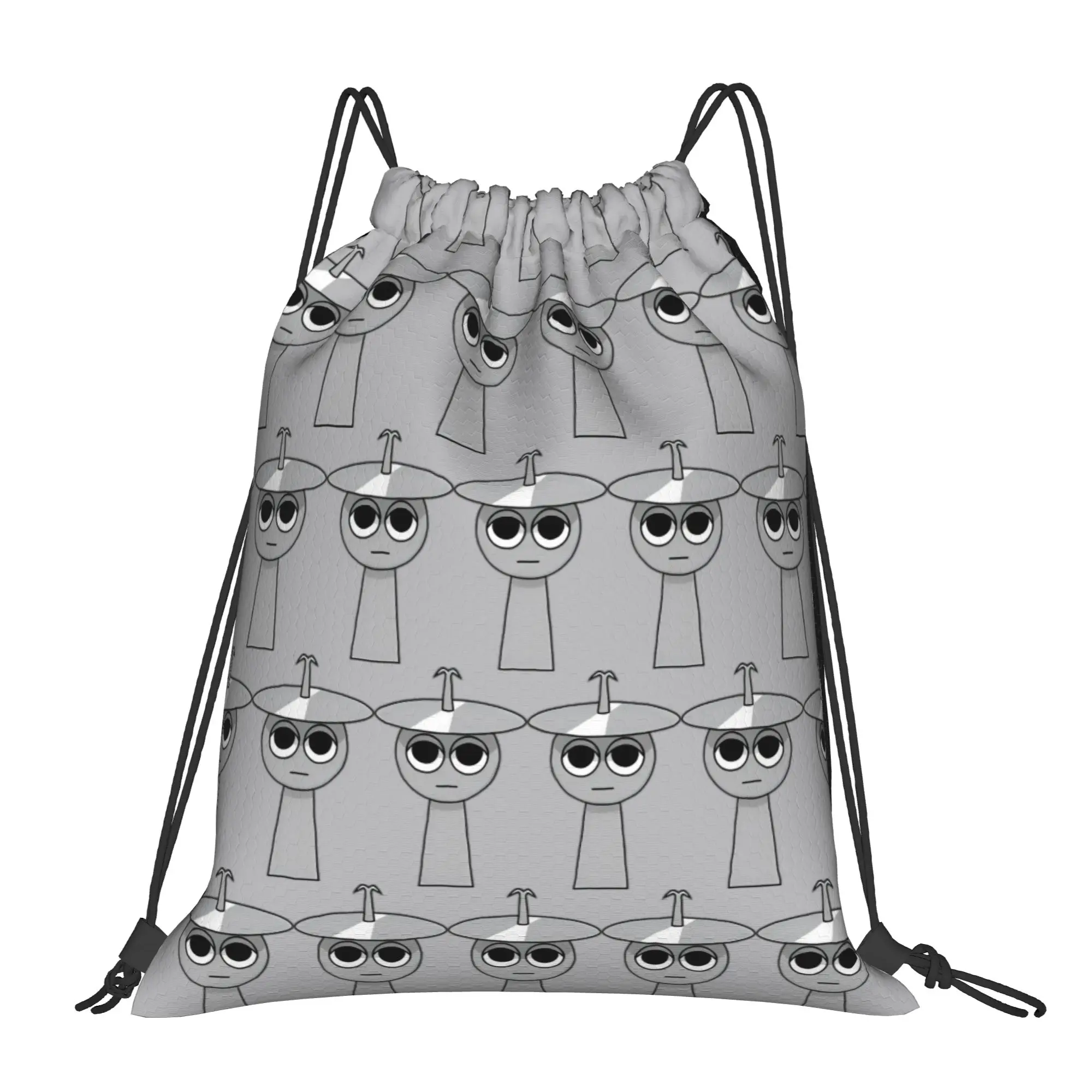 Clukr Sprunki Drawstring Backpack Sports Gym Sackpack Water Resistant Cartoon Game String Bag for Cycling 36cm (W) x 43cm (H)