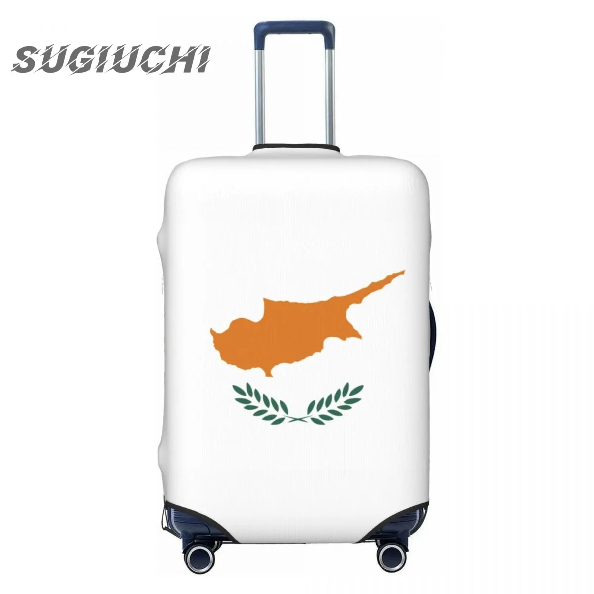 

Cyprus Country Flag Luggage Cover Suitcase Travel Accessories Printed Elastic Dust Cover Bag Trolley Case Protective