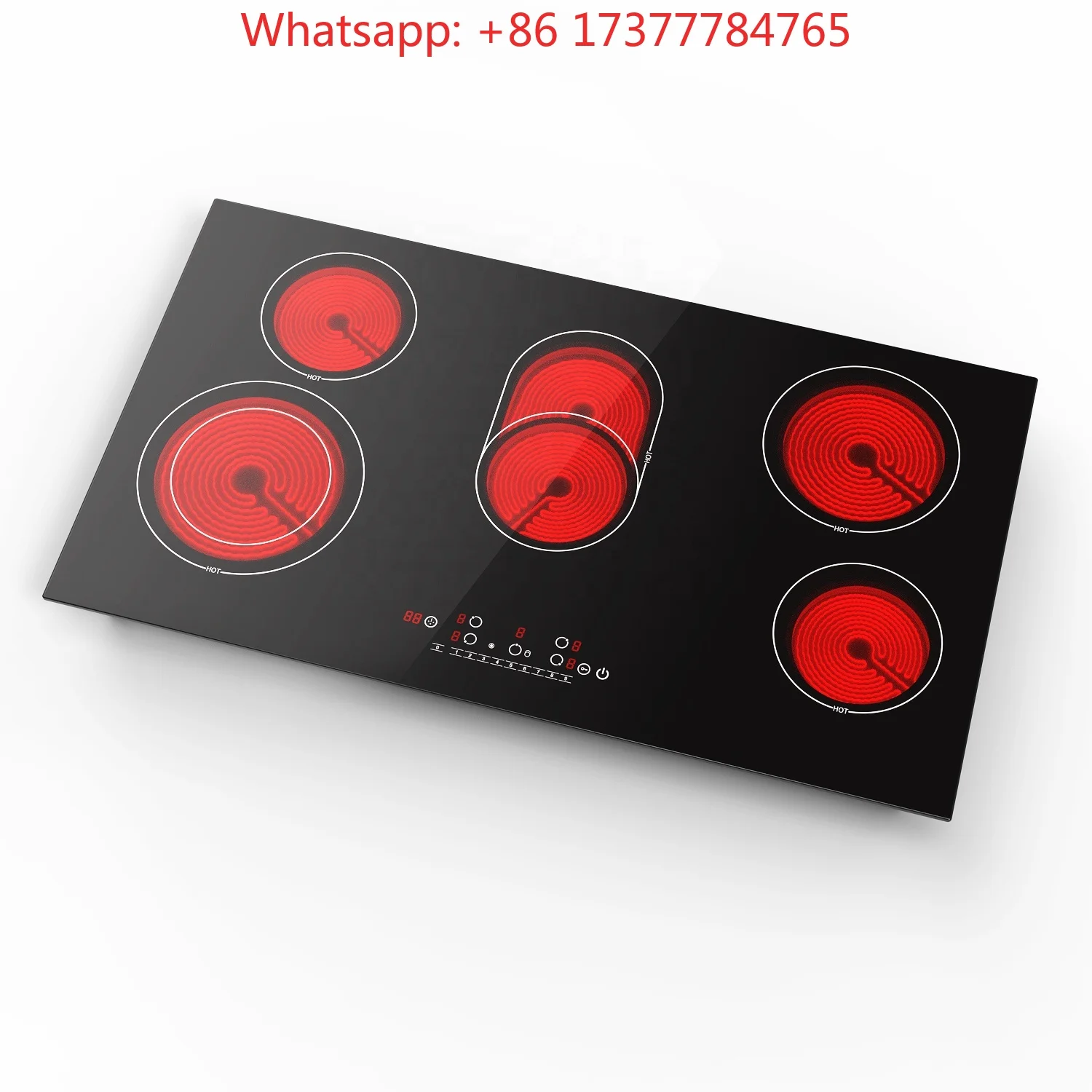 5-6 Plate Built In Induction Cooker Hob, Electromagnetic Ceramic Cooking Surface