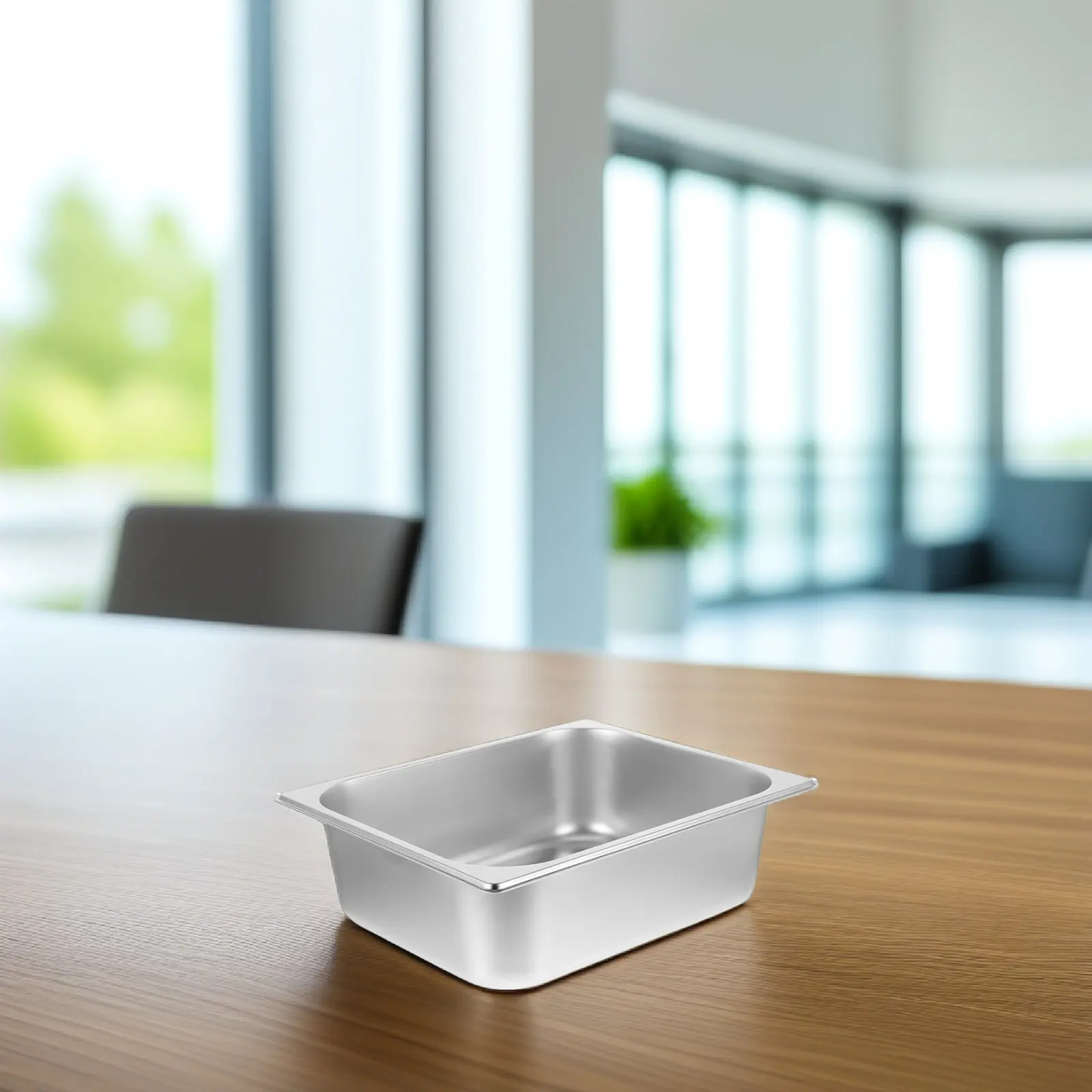 

Large Capacity Stainless Steel Food Container Buffet Pan Party Buffet Serving Tray Kitchen Dish Holder Catering Serving Pot