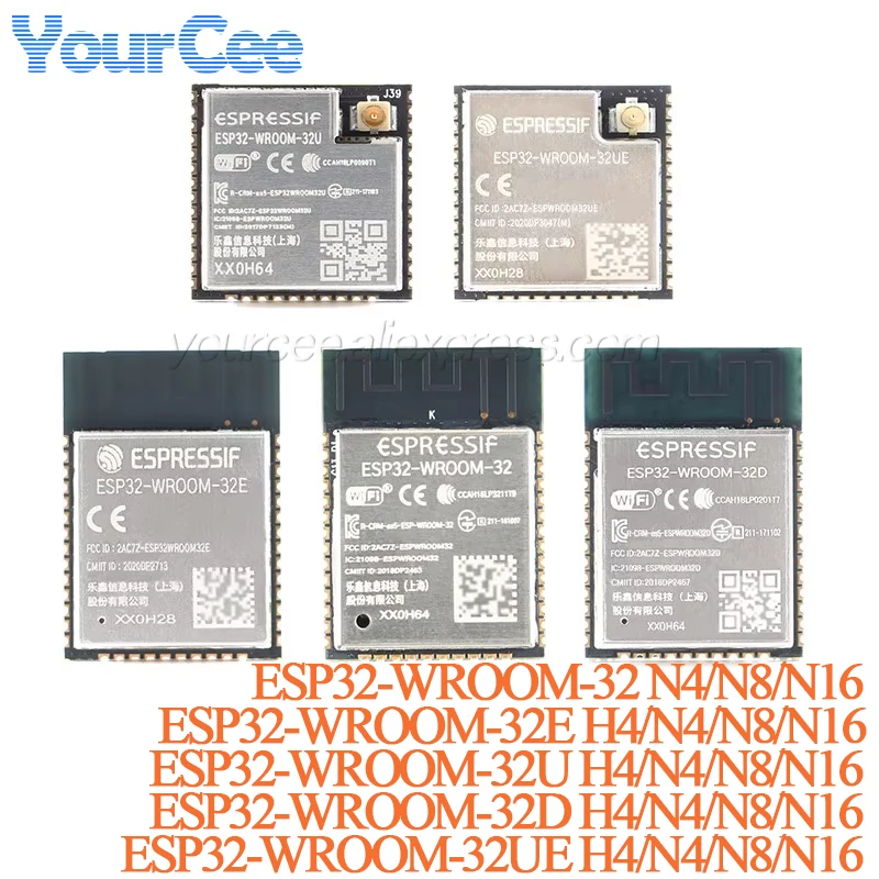 ESP32-WROOM-32 ESP32 WROOM ESP-32 4MB 8MB 16MB Dual Core WiFi Wireless Ble MCU Module ESP32-WROOM-32 -32UE -32U -32E -32D