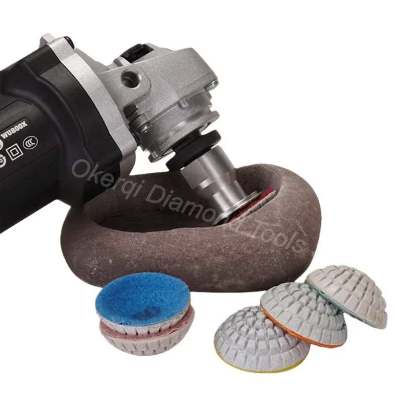 8 Stück 2-Zoll-Schleifscheiben mit Diamantpolierpad und M10-Befestigung zum Schleifen und Polieren von Marmor, Granit, Quarz und gekrümmten Oberflächen – Detail 6
