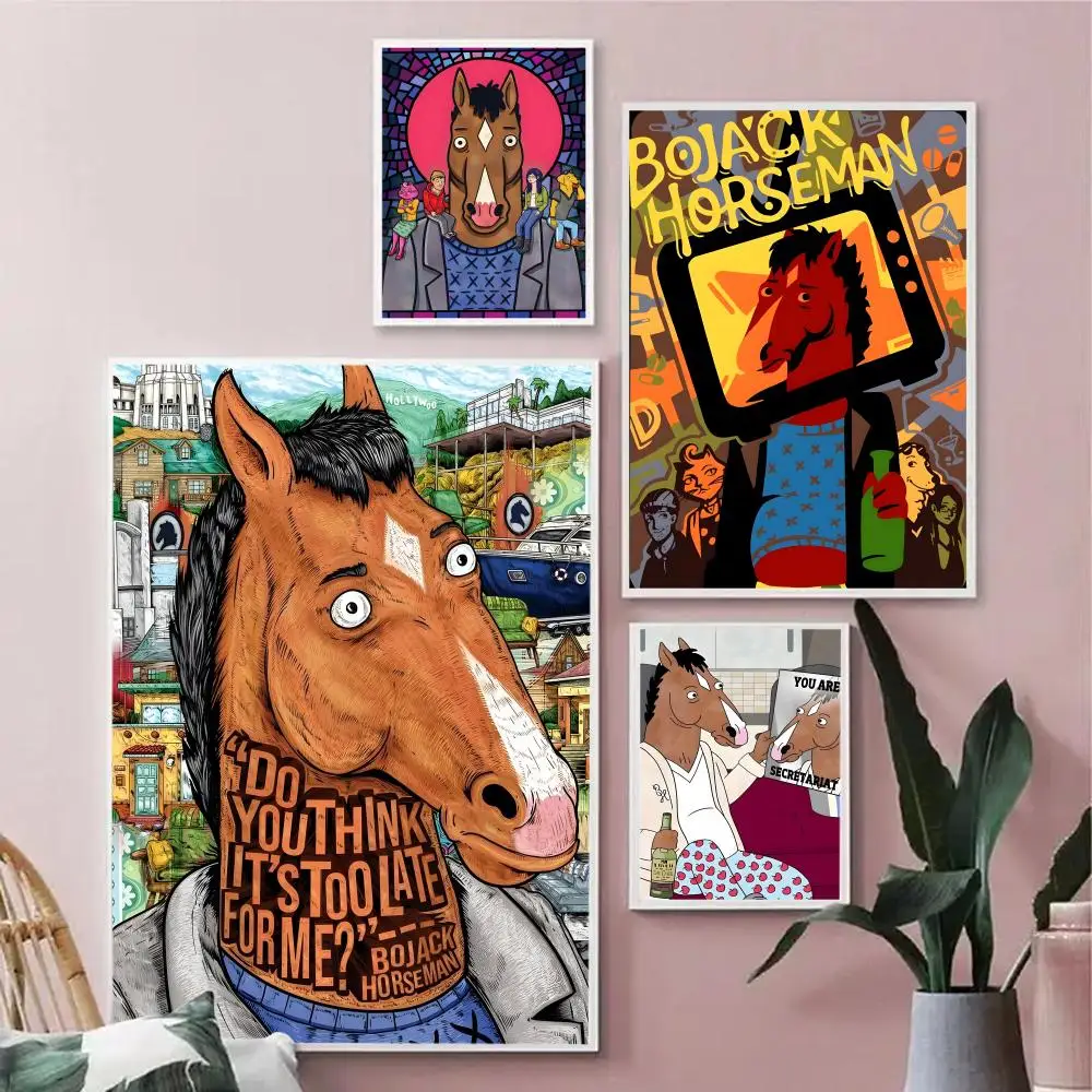Anime B-BoJack H-Horsemans Poster Durable Painting Canvas Poster Wall Hanging Home Interior Decoration Art Mural Gift