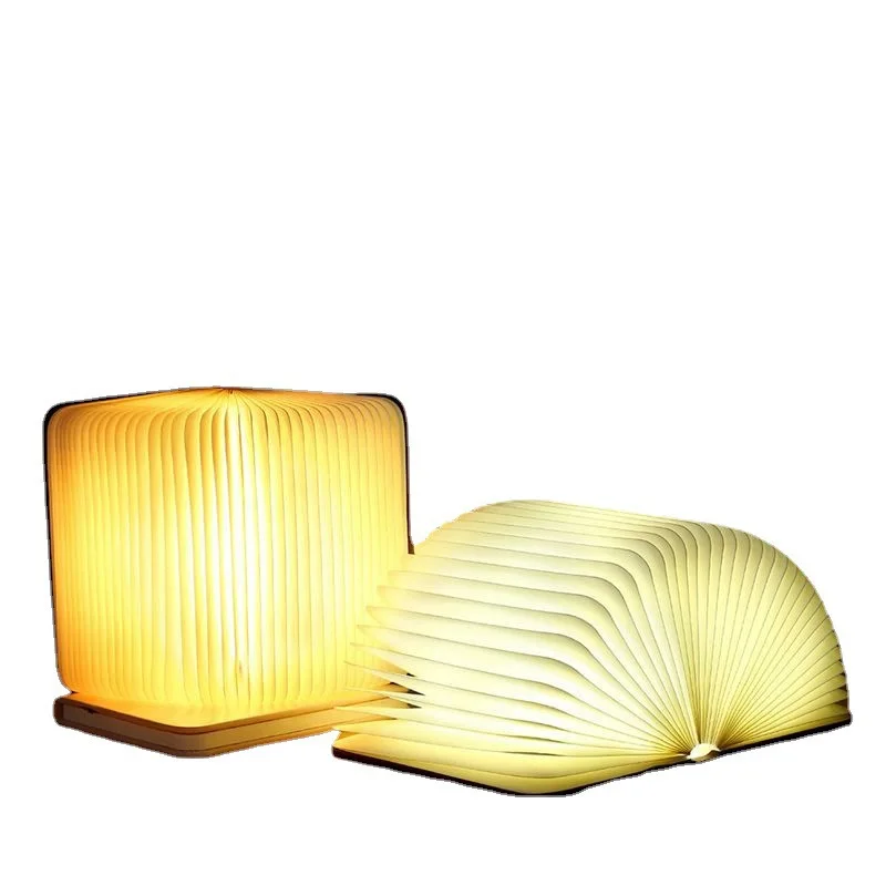 Creative ไฟ Led เปลี่ยนสีได้หนังสือแบบพกพาหน้าเปลี่ยน Mini Book Light พับตารางโคมไฟชาร์จ Usb Night Light