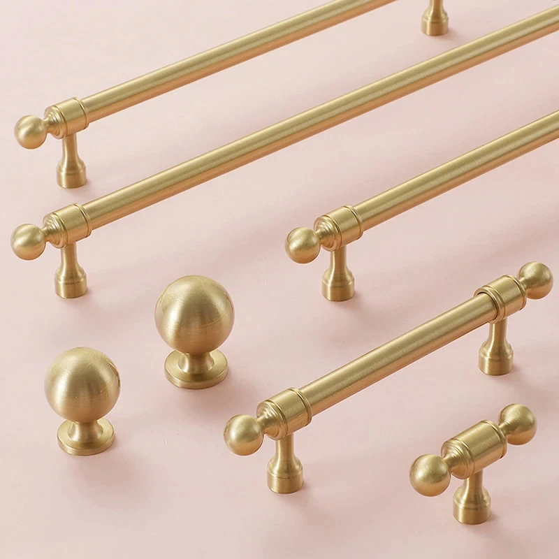 Matte Gold Cabinet Handles Desk Drawer Pull Furniture Door Knob for Drawer Knob Wholesale Furniture Hardware Kitchen Accessories