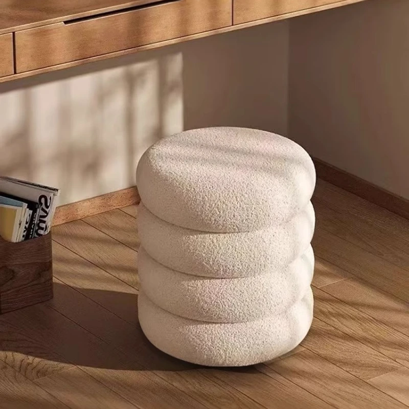 

Makeup stool dressing bedroom makeup table dresser chair round stool Modern Nordic bedroom furniture and home furnishings