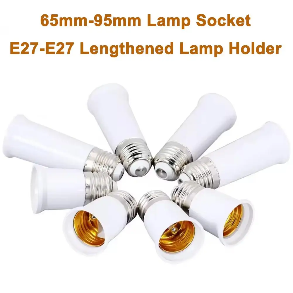 B22 To E27 E14 To E27 E40 To E27 Lamp Socket Adapter 65-95mm E27 To E27 Lengthened Lamp Holder Converter Accessories For La Z7E6