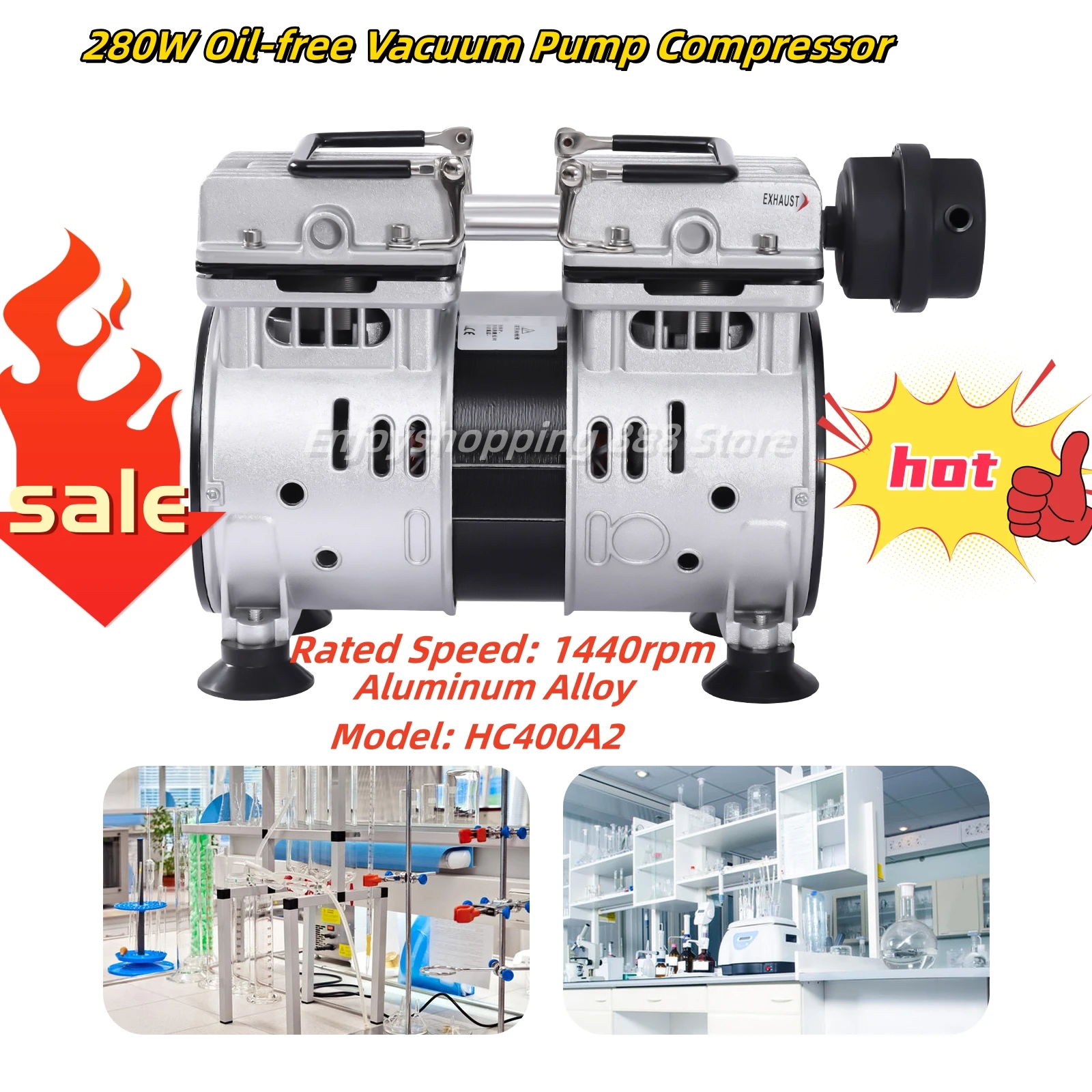 280W Oil-free Vacuum Pump Compressor for Blister Molding Plastics, Industrial Use Silent