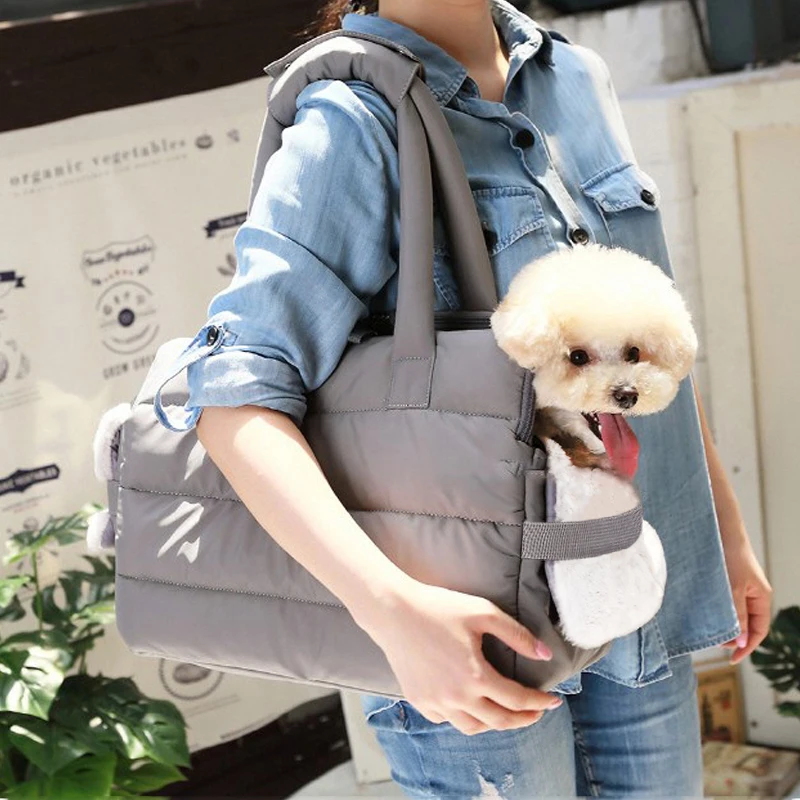 Original Pet Handle Bag For Puppy And Cat Winter Pet Carrier Bag Windproof Warm Portable Pet Travel Bag With Warm Mat