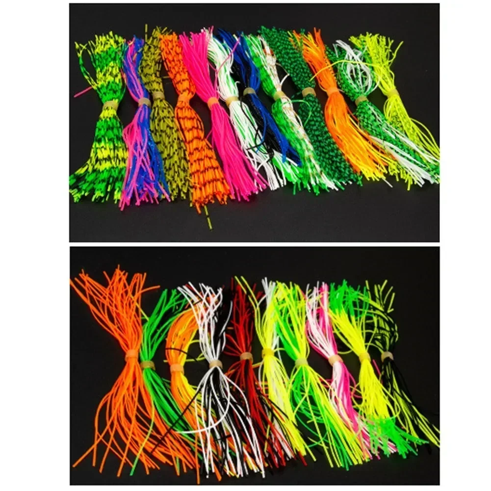 

For Jig Squid Skirts Fly Tying Silicone Skirts Material Mixed Color Random Color Silicone Silicone Skirts Hot Sale