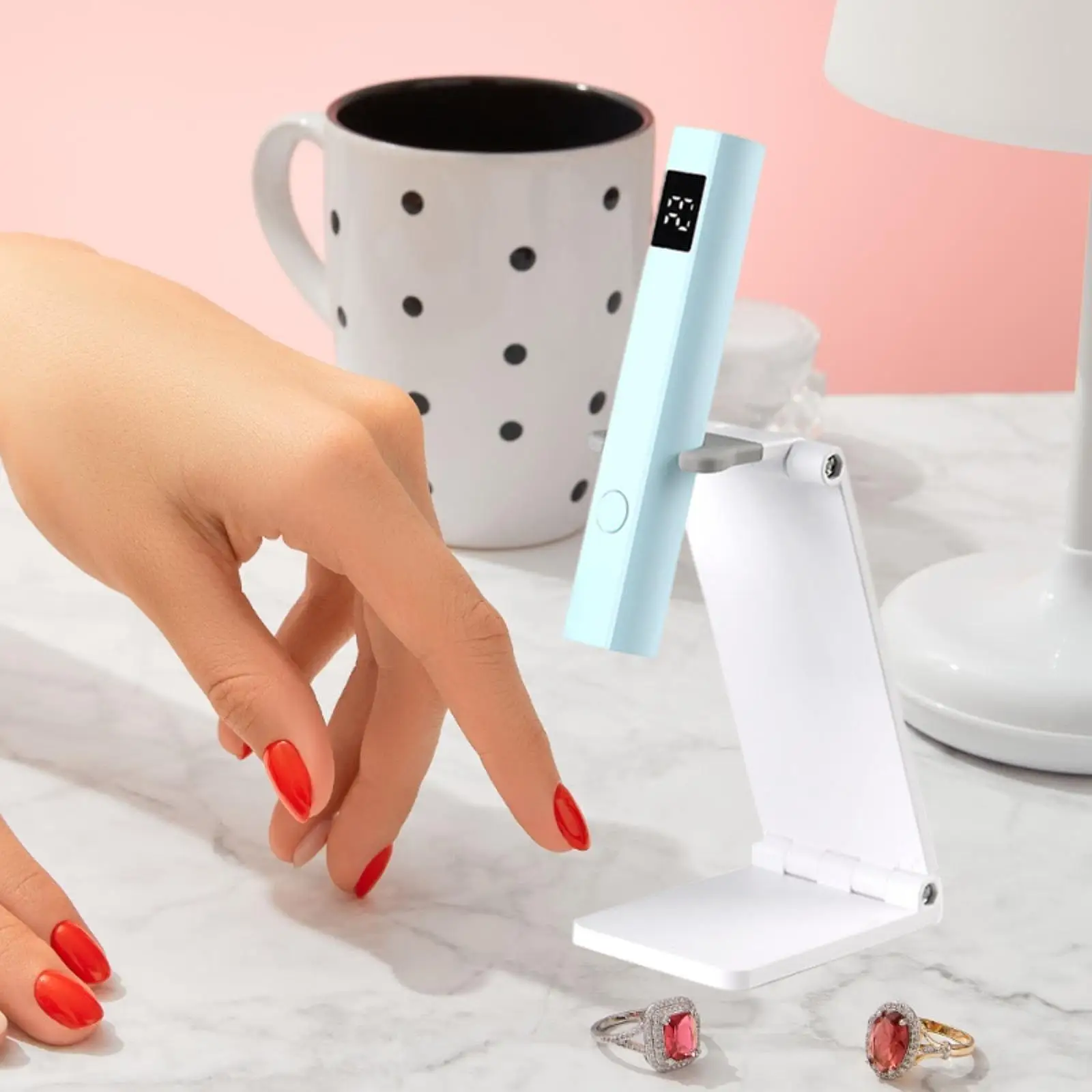 Standaard voor nagellamp Nageldrogerhouder Multifunctionele doe-het-zelf-tool Handheld manicure Lichtbasisbeugel voor zakenreizen