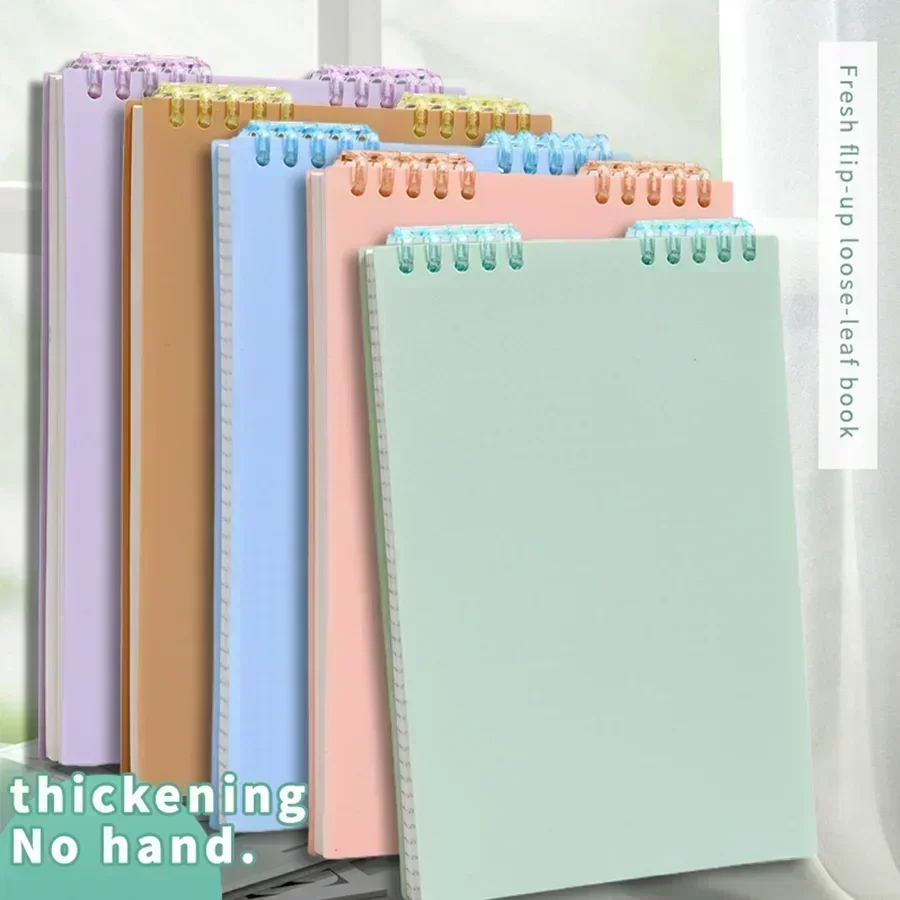 A5 60Sheets Thick Notebook Spiral Binding Loose-leaf Notebooks with Lines Pages Students School Office Stationery Supplies 2025