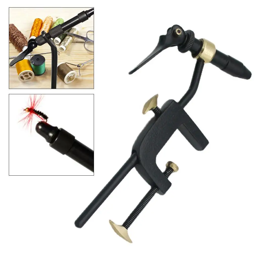 Fly Tying Practical Fishing Tying Tool with 360° Rotation Adjustable Clamp Lure Maker Tool Fishing Accessory