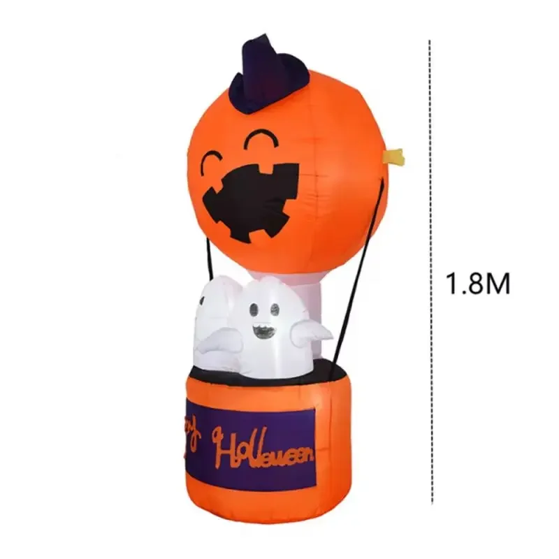 Inflatable Halloween Ghost Pumpkin Model Scary Ghost Pumpkin Inflatable Model Giant Outdoor Ghost Pumpkin Hot Air Balloon Model