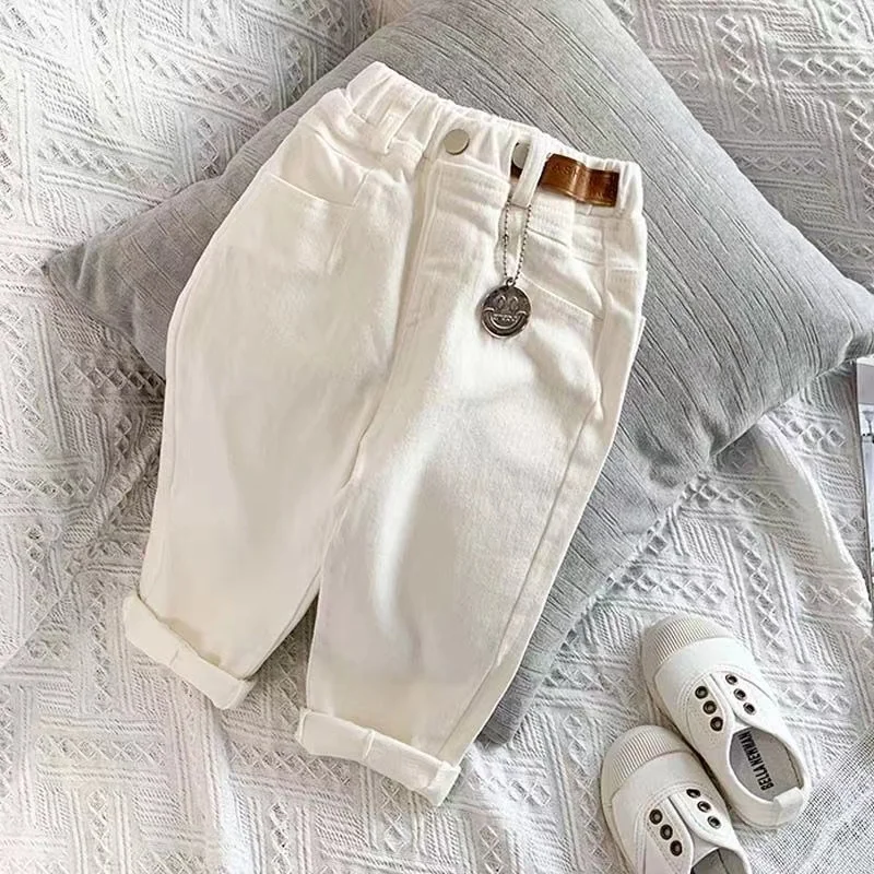 Denim Pants Children Jeans Spring Autumn Casual Girls Boys JeanTrousers Girls Casual Clothes Children Bottoms  2 3 4 5 6 7 Years